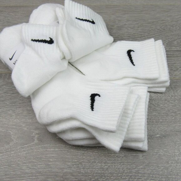 Nike Everyday Ankle Socks White (6 Pack) Women's 6-10 / Youth 5Y-7Y NEW - Picture 6 of 8